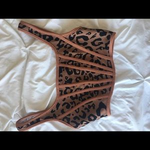 Leopard Print “Corset” Tank Top
